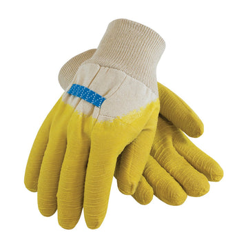 Latex Coated Glove with Jersey Liner and Crinkle Finish on Palm by Armor – Latex, Yellow, Model 55-3271