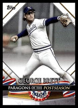 2022 Topps Update Series 3 Baseball Paragons of the Postseason #PP-6 George Brett Kansas City Royals Official MLB Trading Card (Stock Photo, Near Mint to Mint Condition)