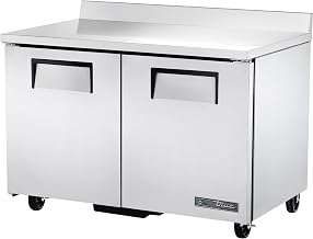 True TWT-48-HC Solid Door Worktop Refrigerator with Hydrocarbon Refrigerant, 39.5" Height, 31.125" Width, 48.375" Length
