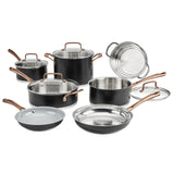 11-Piece Matte Black Elegance Cookware Set by Cuisinart – 11-Piece Set, Stainless Steel, Matte Black, Pack of 11, Model MBK89-11