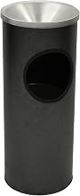 Witt Industries 3000SVN Steel 3-Gallon Urn Ash-N-Trash Receptacle with Galvanized Liner, Round, 10" Diameter x 25" Height, Silver