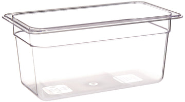 1/3 Size Pan by Winco – 6 inches, Polycarbonate, Clear, Model SP7306