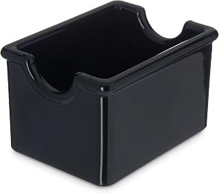 Carlisle FoodService Products Sugar Caddy for Kitchens, Plastic, 20 Packets, Black, Small