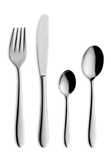 Monogram Sure 16 Piece Boxed Flatware Set for 4 people by Amefa – Regular, Stainless Steel, Pack of 16, Model 842200MM16B62