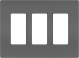 Legrand radiant Screwless Wall Plates for Decorator Rocker Outlets, 3-Gang, Black, RWP263BKCC6