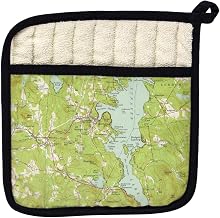 Betsy Drake PT653 Sunapee Lake NH Nautical Map Pot Holder