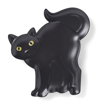 Halloween Cat Hors Doeuvres Tray by Lenox – 12.5" x 12.5" x 1.3", Porcelain, Black, Model 899236