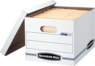 Bankers Box Easylift™ Standard-Duty Storage Boxes With Lift-Off Lids And Built-In Handles, Letter/Letter Size, 12" x 12