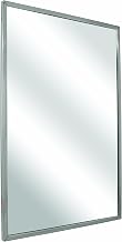 Bradley 780-2436 Angle Frame Wall Mirror, Stainless Steel Frame, 24"x36"