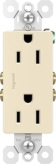 Legrand Radiant 15 Amp Decorator Duplex Outlet Light Almond 1 Pack