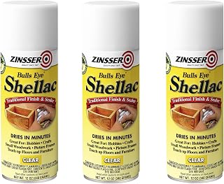 Zinsser Bulls Eye Shellac Sealer, Clear, 12oz | Bulls Eye Clear shellac, 12oz. Fast-dry natural shellac seals & finishes wood, blocks stains & knots; classic warm/clear.