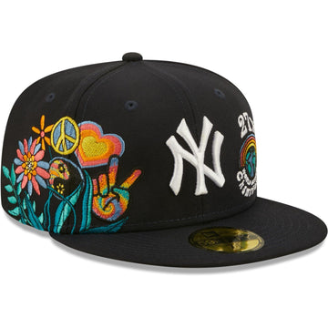 59Fifty Fitted Cap - Groovy New York Yankees - 6 7/ by New Era – 6 7/8, Plastic, Navy, Model NE60288056.00001