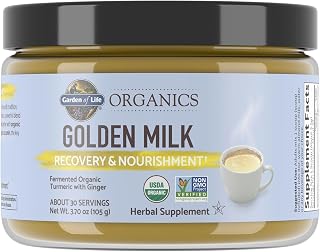 Garden of Life Organics Golden Milk Powder, Gluten-Free, Vegan, 30 Servings