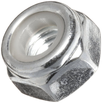 Carbon Steel Lock Nut by Small Parts – M8-1.25, Carbon Steel, Silver, Pack of 100