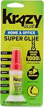 Krazy Glue Home & Office Brush-On Superglue, 5 g, Quick Dry, No-Clog Adhesive for Plastic, Ceramic, Wood, Rubber, Metal, Leather & More, Clear, Holds Over 1000 Lbs*