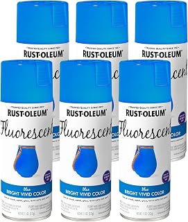 Rust-Oleum Fluorescent Blue Spray Paint | High Visibility Finish, Crafts Signs And Safety Markings, Fast Dry Formula, Indoor Outdoor Use, 11 Oz