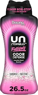 Downy Unstopables Fusions Odor Defense In-Wash Laundry Scent Booster Beads, Sunrise + Nectar Scent, 26.5 OZ, 2-in-1 Laundry Beads for Odor Defense