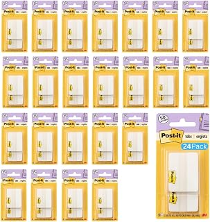 Post-it 686F-50WH Tabs, 2 inches, White, 24-Pack