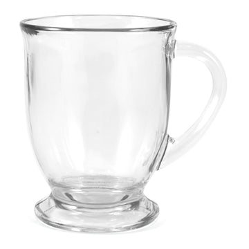 Mug Cafe Crystal 16 Ounce by Anchor Hocking – 16 Ounces, 16.0 fluid_ounces, Glass, Clear, Model 547979-83045A
