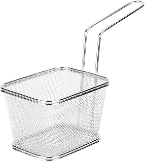G.E.T. Enterprises Stainless Steel Fryer Serving Basket Stainless Steel Specialty Servingware Collection 4-81868 (Pack of 1)