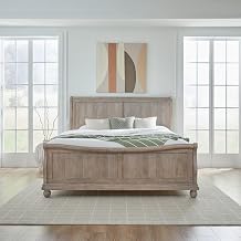 Liberty Furniture Rustic Traditions King Sleigh Bed Traditional Bedroom Bed Frame - Saddle Tan Birch Wood