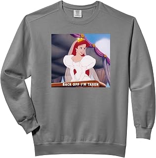 Disney The Little Mermaid Ariel Wedding Panel I'm Taken Comfort Colors Adult Sweatshirt
