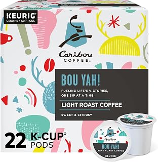 Caribou Coffee Bou-Yah, Keurig Single Serve K-Cup Pods, 22 Count