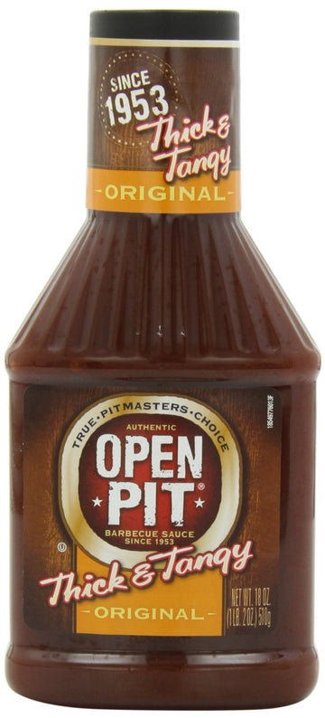 Thick and Tangy Original BBQ Sauce (3 Pack) by Open Pit – 18 oz (510g), 18.7 x 8.8 x 19.3 cm, Pack of 3