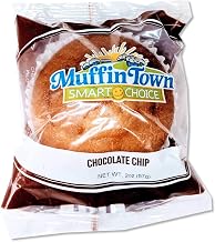 Muffin Town Smart Choice Whole Grain Chocolate Chip Muffins – 72 Count Bulk Pack (1.8 oz Each) | Individually Wrapped Healthy Snacks | 100% Peanut & Nut-Free | School Safe, Kosher Certified | Soft & Moist Bakery Fresh Treats