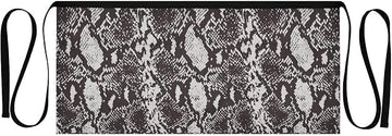 Kitchen Apron Black Snakeskin Print | Unisex Server Apron with 3 Pockets, Adjustable for Waiters, Gardeners, Kitchen, BBQ, Painting and Restaurant Work
