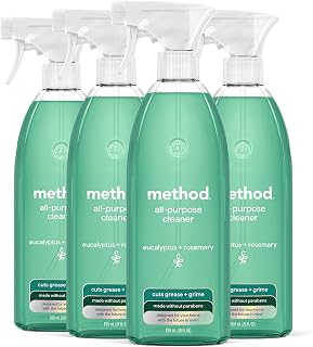 Method All-Purpose Cleaner Spray, Eucalyptus + Rosemary, 28 fl oz, 4 pack