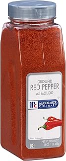 McCormick Culinary Ground Red Pepper, 16 oz - One 16 Ounce Container of Red Pepper Seasoning, Made from Dried Ground Red Chili Peppers for a Zesty Flavor