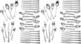 Lenox Silverware Set For 12,Portola 65-Piece Flatware Set with Serving Utensils,Service For 12,18/10 Stainless Steel Flatware,Dishwasher Safe,Knives Spoons and Forks (Silver,65 pieces) (Pack of 2)
