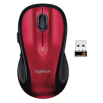 M510 Wireless Computer Mouse by Logitech – Rubber, Red, Model 910-004554