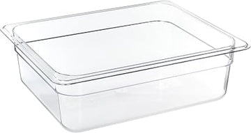 Winco 1/2 Size Pan, 4-Inch | Dishwasher safe, Shatterproof, NSF certified, Foodservice, Great for Steam Tables, Buffets and Food Preparation