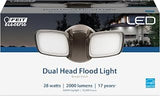 Feit Electric LED Security Outdoor Light, 28W LED Waterproof Flood Light, Adjustable Dual Head, 2000 Lumens, 5000K Daylight, 50,000 Hour Lifespan, Bronze, S9DFL/850/BZ/V1 (Pack of 6)