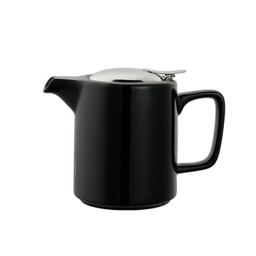 Service Ideas Ceramic Teapot, 16 oz. - Black