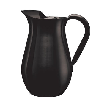 Service Ideas Stainless Steel Pitcher, 67.6 oz. - Black