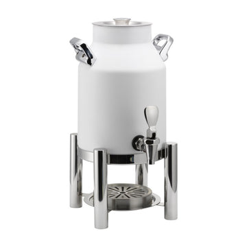 Service Ideas Thermo-Urn Stainless Steel Chafer Urn, 1.5 gal., White - Essential