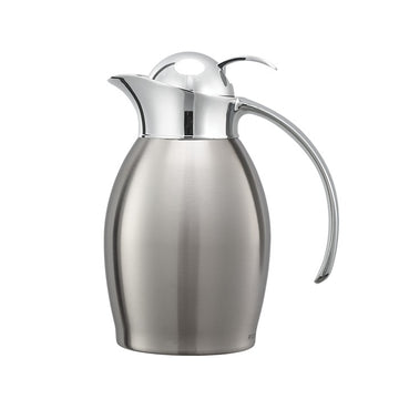 Service Ideas Nicollet Stainless Steel Carafe Server, Silver - 0.6 Liter 20 oz.