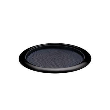 Service Ideas Metallic Elements Serving Tray, 1" High, 12/Case - Black
