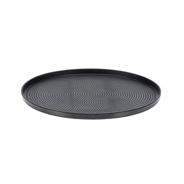 Service Ideas Modern Edge Serving Tray, 12" Diameter, 12/Case - Black