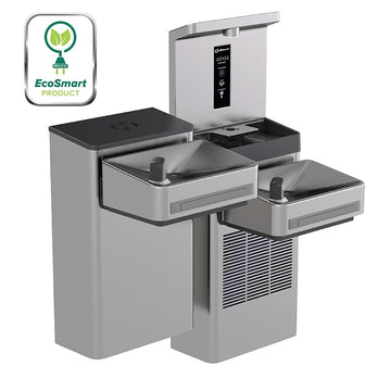 Haws Corporation 1212SF Stainless Steel Water Cooler, 34 1/16" Wide, Silver - Default Title