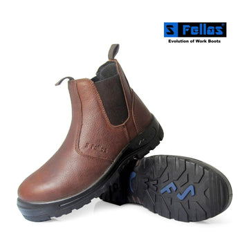 Genuine Grip Footwear 6041 Leather Boot, Brown - 7