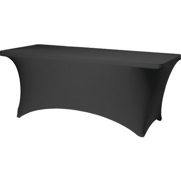 Snap Drape Spandex Table Cover, 30" x 72" - Black