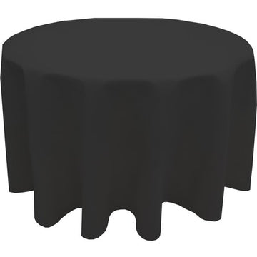 Snap Drape Polyester Table Cover, Black - 90 90"