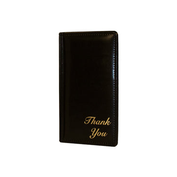 H. Risch 5000P WINE THANKYOU Vinyl Check Presenter, 5" x 9", Burgundy - 1/Each