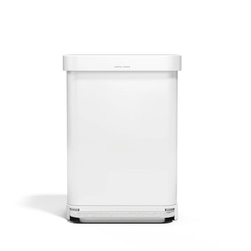simplehuman CW2026 Stainless Steel Step-On Trash, 15 gal. 55 Liters, White - Default Title
