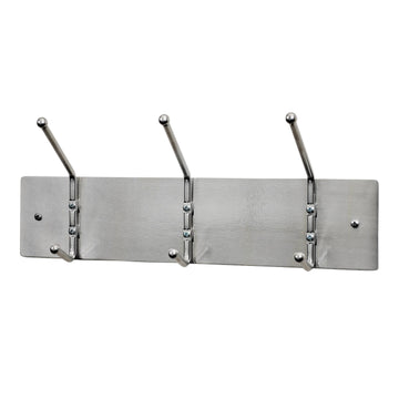 Ex-Cell Kaiser Aluminum Coat Rack, 3 3/4" Wide, Silver - 18"