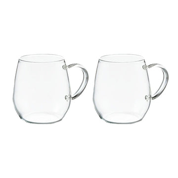Hario RDM-1824 Glass Mug, 12 oz., Clear, 2/Set - Default Title